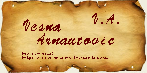 Vesna Arnautović vizit kartica
